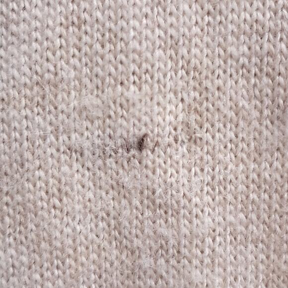 LOVESTITCH Oatmeal Angora Blend Knit Sweater V-Neck Size Large - Picture 11 of 11